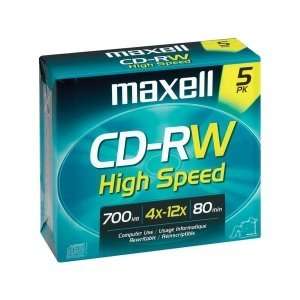  Maxell 4x CD RW High Speed Media. MAXELL 700MB HIGH SPEED 