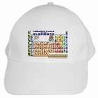 Carsons Collectibles White Baseball Cap of Chemistry Periodic Table 