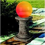 Smart Solar Chameleon Solar Fiber Optic Gazing Ball w/Pedestal at 