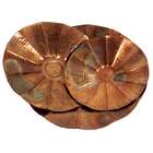 CC Home Furnishings Set of 3 Decorative Copper Plated Scalloped Bowls