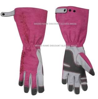   Pink PROTECT Garden Gloves Leather GRIP Roses Thorns S M L  