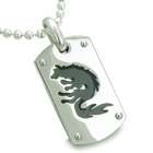   Stainless Steel Dog Tag Pendant on 22 inch Ball Chain Necklace