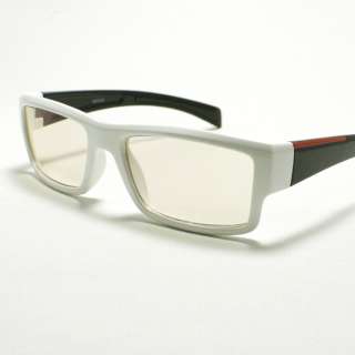 EYEGLASS Frame Nerd Glasses Geek Chic Optical Frame WHITE Clear Lens 