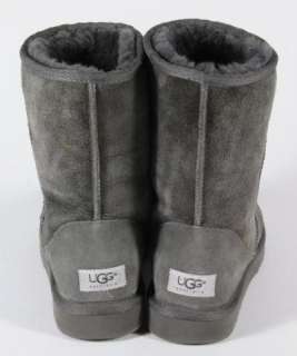 Ugg Classic Grey Suede Sheepskin Short Boots Size 10  