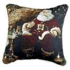 Simply Home Santas Treats Christmas Holiday Tapestry Toss Pillow