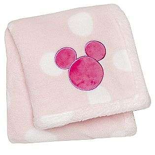   Mouse Printed Emroidered Boa Blanket  Disney Baby Bedding Blankets