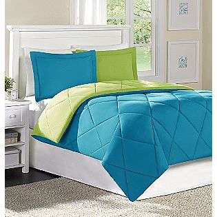   Comforter Mini Set in Turq/Lime color  Bed & Bath Decorative Bedding