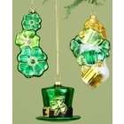 Roman Pack of 6 Irish Keepsake Molded Glass Christmas Ornaments 3