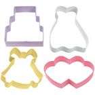 Wilton Metal Cookie Cutter Set 4/Pkg   Wedding Theme (SOLD in PACK of 