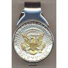 Coin Jewelry Quality 2 Toned Gold on Silver Kennedy half dollar 