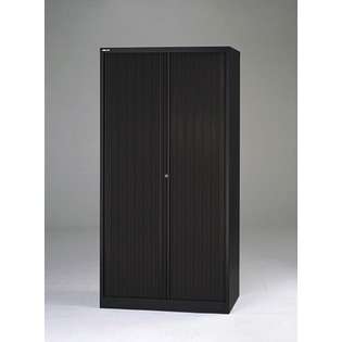 Bisley 78 Tambour Door Cabinet for Binder Storage   Color Light Gray 