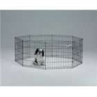 MIDWEST CONTAINER Midwest Pet Dog Exercise Pen 8 Panel Black 24X30