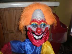   HUGE 3 FT. TALL ANIMATED EVIL SCARY CLOWN HALLOWEEN PROP L@@K  