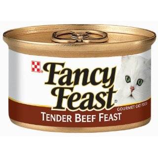 Fancy Feast Gourmet Cat Food, Tender Beef Feast, Classic, 3 Ounce Cans 