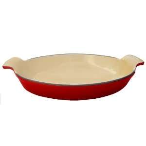  Enamel Cast Iron Red Oval Roasting Dish 13, Spring Super Sale 