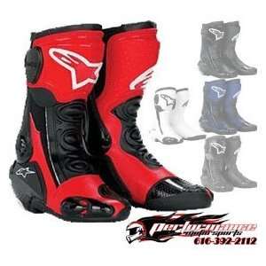  Alpinestars S MX Plus Racing Boot , Color Black/Red, Size 