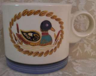 LOT 4 EPOCH Korea coffee cup mug mallard duck bird  