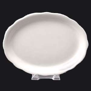 Classic Shape Off White Scallop Platters   9 5/8 Long x 7 1/8 Wide 