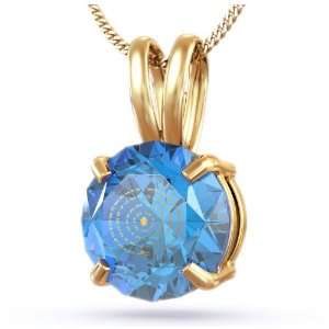  necklace with 72 Names Imprinted in 24kt Gold on CZ. Blue Topaz Color