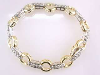   Diamond 1.50ct 14K Yellow & White Gold Ladies Tennis Bracelet Jewelry