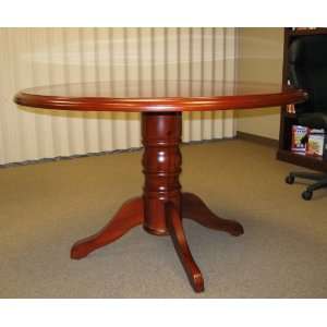  48 Wood Veneer Round Traditional Conference Table with 