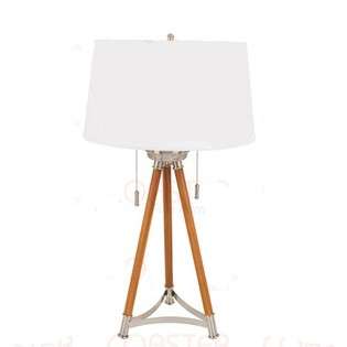 Table Lamp with Metal Base in Satin Nickel Finish  ORE Tools 