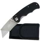 Folders Black Folding Utility Knife W/ Case & Extra Blades