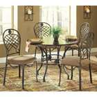   Silver Wimberly 5 Piece 45 Inch Round Dining Room Set w/ Side Chairs