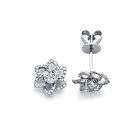   Gold Star Flower Diamond Stud Earrings .31 ct (G H Color, SI2 Clarity