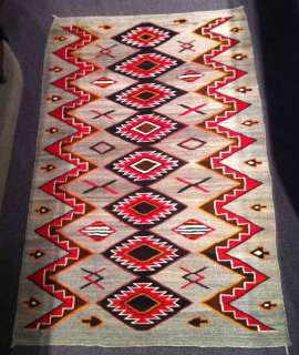   TRANSITIONAL NAVAJO INDIAN RUG 85 1/2L x 65W WEAVING TEXTILE  