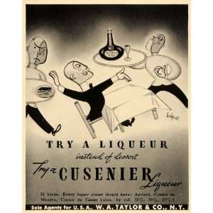 1938 Ad Liqueur Cusenier Alcohol Taylor Creme De Menthe   Original 