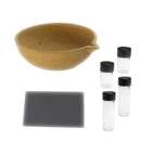 Universal Gold Testing Kit  Melting Pot, Testing Stone, 4 Vials