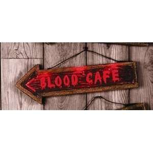 Blood Cafe Sign Lite Up Prop 