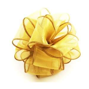   Candi Wired Edge Ribbon, 2 Wide, 50 Yards, Gold 