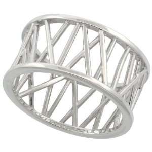   Flawless Quality Ring w/ X Bar Pattern, 7/16 (10mm) wide, size 6