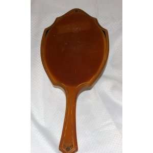  Vintage 20s early 1930s Caramel Hand Mirror Nice 