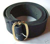 Leather Belt 2 1/8 wide Brass Buckle18thcentury Repro  