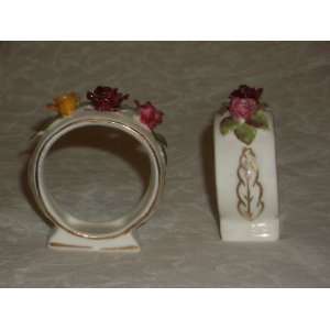 Old Country Roses 3 Rose Napkin Rings