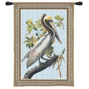  Fine Art Tapestries 2748 WH Brown Pelican Tapestry   John James 