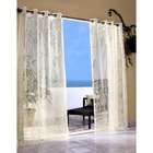   Sheer Outdoor Grommet Top Curtain Panel in Ivory   Size 84 H x 50 W