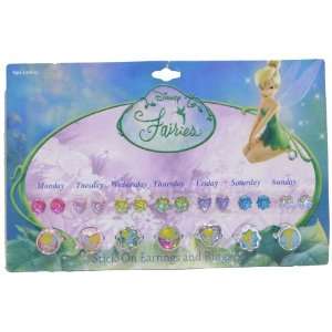  Fairies Tinker Bell Stick on Earrings and Rings Set Toys & Games