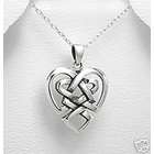 EE Silver Celtic Heart Endless Love Knot Necklace Jewelry