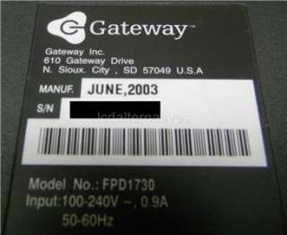 Repair Kit, Gateway FPD1730 Rev2, LCD Monitor, Capacitors Only, Not 