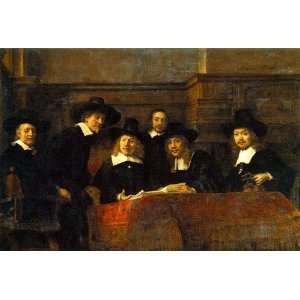   Rembrandt van Rijn   24 x 16 inches   The Syndics o