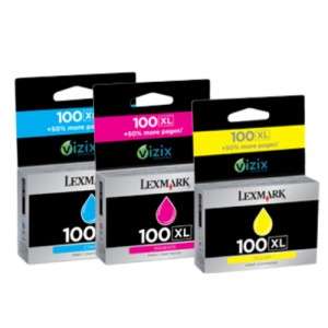 NEW GENUINE Lexmark 100XL 100 XL Color Multi Pack Cyan, Magenta 