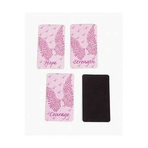  Pink Ribbon Angel Wing Refrigerator Magnets (Receive 24 