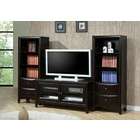   pc Espresso finish wood TV stand entertainment center wall unit