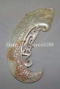China old jade HAN DY. dragon pendant  