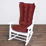   Jumbo Rocking Chair Cushion   Hyatt fabric   Scarlet. 