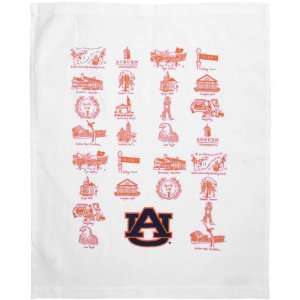  NCAA Auburn Tigers White Campus Life Tea Towel